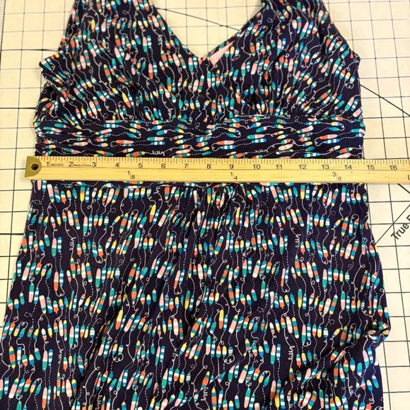 Lilly Pulitzer Sloane Maxi Dress in Oh Buoy - size Large - Strechy Soft Nautical - Picture 2 of 8